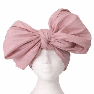 Dusty Pink Turban Headwrap with Oversized Bow